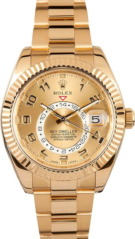 rolex gold skydweller|rolex gold sky dweller price.